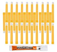 Cyalume Bastone Luminoso SnapLight Glow Sticks 15 cm - Light Sticks molto luminoso con durata di 12 ore - Arancione (Sacchetto da 30)