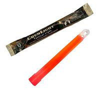 Cyalume Military Grade Red Glow Sticks - Premium Bright 6” ChemLight Emergency Glow Sticks with 8 Hour Duration (Bulk Pack of 10 Chem Lights)