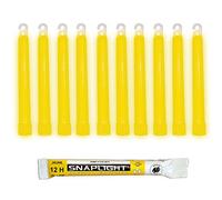 Cyalume SnapLight Glow Sticks Bastoncini Luminosi Giallo 15 cm - 6 Inch Light Stick ultra-luminoso con una durata da 12 Ore (Scatola da 10 pezzi)