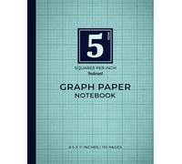 Cyan Graph Paper Notebook | 5 Squares Per Inch - Indexed Edition: Tailored for Organized Professional and Academic Projects | Elegant Cyan Cover | ... Navigation | 110 Pages | 8.5 x 11 Inches
