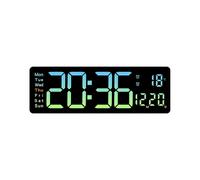 (Cyan, Multicolor) 5526 LED Digital Display Electronic Wall Clock Multi-function Countdown Alarm Clock - Cyan