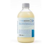 Cyanboard, Vernice acrilica lucida a base d'acqua (500 ml), trasparente, per interni ed esterni, molteplici superfici, lucentezza e protezione su vernici, legno, ceramica, artigianato.
