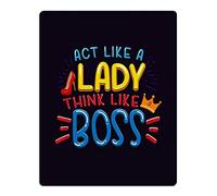 Cyanbone Piccolo tappetino per mouse per mouse e computer portatile, con citazioni ispiratrici Lady Boss, grazioso accessorio da scrivania per le donne, 14 x 17,8 cm