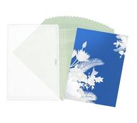 Cyanotype - Kit di carta per stampa solare, formato A6, 14,8 x 10,5 cm, 30 fogli con cartella trasparente, carta sensibile alla luce solare per progetti fai da te