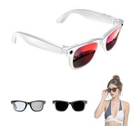 Cyanvue Ai Smart Glasses, 8mp Camera Glasses with Music & Call Features, AI Translator 144 Languages & Accents, Bluetooth, Clear Sound with Smart Touch Control, for Men Women (White-b)