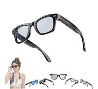 Cyanvue Ai Smart Glasses, 8mp Camera Glasses with Music & Call Features, Bluetooth Glasses with 144 Translation, Voice Assistant, Clear Sound with Smart Touch Control, for Men Women (C)