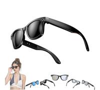 Cyanvue Ai Smart Glasses, 8mp Camera Glasses with Music & Call Features, Bluetooth Glasses with 144 Translation, Voice Assistant, Clear Sound with Smart Touch Control, for Men Women (A)