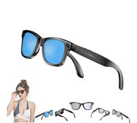 Cyanvue Ai Smart Glasses, 8mp Camera Glasses with Music & Call Features, Bluetooth Glasses with 144 Translation, Voice Assistant, Clear Sound with Smart Touch Control, for Men Women (B)