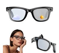 Cyanvue Ai Smart Glasses, 8MP Camera Glasses with Music & Call Features, Camera Glass for Men with 144 Language & Accent, Remote Video Recording, Anti-Blue Light & UV Protection (Colour Change)