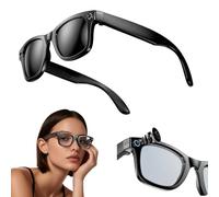 Cyanvue Ai Smart Glasses, 8MP Camera Glasses with Music & Call Features, Camera Glass for Men with 144 Language & Accent, Remote Video Recording, Anti-Blue Light & UV Protection (Sunglasses)