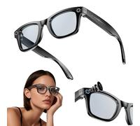 Cyanvue Ai Smart Glasses, 8MP Camera Glasses with Music & Call Features, Camera Glass for Men with 144 Language & Accent, Remote Video Recording, Anti-Blue Light & UV Protection (Anti-Blue Light)