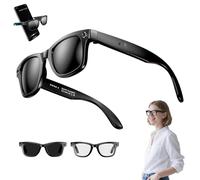 Cyanvue Ai Smart Glasses - 8mp Camera Glasses with Music & Call Features, Waterproof Ai Bluetooth Smart Glasses, with Camera, Ai Image Recognition/Recording, Smart Control (Sunglasses)