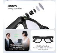 Cyanvue Ai Smart Glasses - 8mp Camera Glasses with Music & Call Features, Waterproof Smart Glasses for Men Women with Camera (Sunglasses)