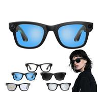 CyanVue AI Smart Glasses, Smart Glasses with Camera And Bluetooth, 800W Camera & 1080P,AI Translator, Voice Assistant UV Protection,Anti-Blue Light Glasses Everyday Wear (Blue)