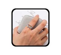 Cybche Anello gotico a forma di teschio, in argento, scheletro, mano, cuore, Halloween, scheletro, artigli del diavolo, gioielli da donna