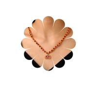 Cybche Boho Arancione Seme Perline Collane Choker Oro Metallo Scheletro Teschio Pendente Collana Riso Perline Choker Halloween Teschio Gioielli Per Le Donne