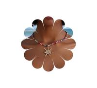 Cybche Boho Colorful Seed Bead Collana Girocollo Oro Sole Collana Ciondolo Arcobaleno Collane di Perline Catena Estate Spiaggia Piccole Perline di Riso Collari Collane Gioielli per le Donne