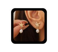 Cybche Boho Stelle Marine Orecchini Perla Barocca Goccia Dangle Orecchini Matrimonio Vintage Perla Orecchino Estate Spiaggia Oceano Mare Stella Borchie Orecchino Gioielli Per Le Donne