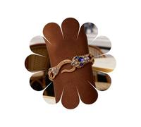 Cybche Braccialetto a serpente punk con cristalli blu CZ oro cubano braccialetto a maglia cubana lucido zaffiro strass serpente braccialetti cobra animale serpente catena cubana gioielli per le donne