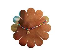 Cybche Braccialetto Di Cavigliera Di Perline Dell'arcobaleno Di Boho Perle Colorate Del Seme Cavigliere D'oro Smerlo Penzolare Cavigliera Spiaggia Estiva Arcobaleno Riso Perle Piede Catena Gioielli