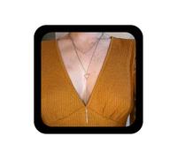 Cybche Collana Boho con ciondolo a barra verticale Bar Y Lariat collana girocollo in cristallo a strati collane a triangolo cavo argento collane lunghe cz goccia gioielli per le donne