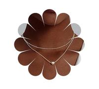 Cybche Collana girocollo vintage a strati con ciondolo a forma di cuore, collana con ciondolo a forma di cuore dorato, collane a catena con piccoli cuori, collane minimaliste per donne