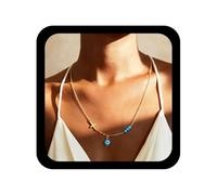 Cybche Collane Punk Del Malocchio Collana Blu Turca Collana D'oro Croce Girocollo Collana Croce Religiosa Crocifisso Pendente Gioielli Per Le Donne