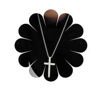Cybche Gotico Religioso Croce Pendente Collana D'argento Croce Catena Collana Crocifisso Crocifisso Choker Italiano Catena Gioielli Per Le Donne (silver2)