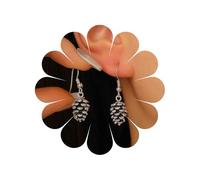 Cybche Orecchini vintage a forma di pigna 3D pendenti a forma di pigna, in oro, carini orecchini autunnali con gancio, gioielli per le vacanze per le donne, Zinco