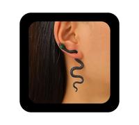 Cybche Punk Halloween Orecchini Serpente Giacca Nero Serpente Stud Orecchini Vipera Animale Anteriore Posteriore Gioielli Per Le Donne