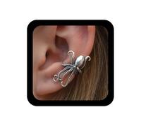 Cybche Punk Polpo Orecchini Orecchini Polpo Argento Orecchini Calamaro Polsino Avvolgere Orecchino Tentacolo Orecchino Cartilagineo Scalatore Strisciante Nessun Piercing Gioielli Di Halloween(1pcs)