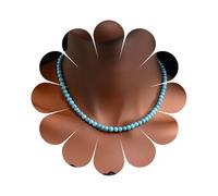 Cybche Vintage Bead Turchese Collana Girocollo Gemma Blu Collane Di Perline Etnico Turchese Collana Pendente Pietra Blu Collane Di Perline Dichiarazione Imitazione Gemma Gioielli Per Le Donne
