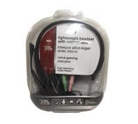 Cyber Acoustics AC-101 Cuffie Con Archetto Argento/Nero Leggere Con Microfono