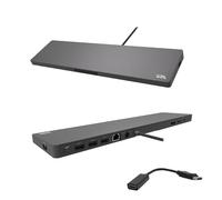 Cyber Acoustics Docking Station (DS-2000), confezione da 6 - USB-C con alimentazione da 100 W, raffreddamento per laptop, doppio monitor 4K, 4 porte USB-A, Ethernet, include 6 adattatori attivi da