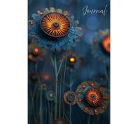 Cyber Bloom Journal - Glowing Metal Flowers Notebook: Dreamy Zen Writing with Surreal Cyberpunk Design, Steampunk Gears & Tranquil Vibe