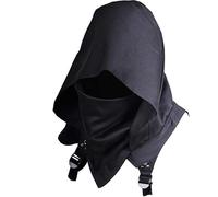 Cyber Cowl Hood Scarf, Assassino Assassino MEDIEVAL COSTUME MEDIEVALE, costume da calore invernale COSTUTTO UNISEX Cappello da mantello unisex per cosplay di Halloween e abbigliamento quotidiano