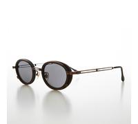 Cyber Goth Ovale Vittoriano Occhiali Vintage Occhiali da Sole Nero/Rame- Fusione