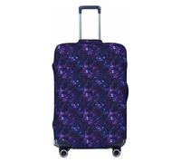 Cyber Neon Wolf Print Travel Luggage Covers, lavabile Valigie Coperture per bagagli 45-81 cm alta elasticità, Nero , M