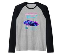 Cyber Racing League Futuristic Car Maglia con Maniche Raglan