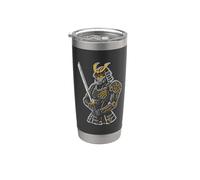 Cyber Samurai Mecha Tech Warrior Bicchiere termico in acciaio inox doppia parete