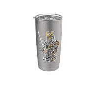 Cyber Samurai Mecha Tech Warrior Bicchiere termico in acciaio inox doppia parete