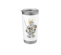 Cyber Samurai Mecha Tech Warrior Bicchiere termico in acciaio inox doppia parete