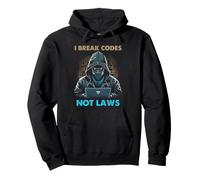 Cyber Security Code Breaker Etico Hacker Umorismo Felpa con Cappuccio