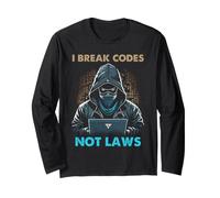 Cyber Security Code Breaker Etico Hacker Umorismo Maglia a Manica