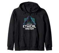 Cyber Security Ethical Hacker Analista IT Design Incappucciato Felpa con Cappuccio