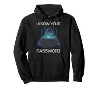 Cyber Security Password Umorismo Hacker etico IT PRO Meme Felpa con Cappuccio