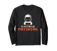 Cyber Security Phishing Consapevolezza Divertente IT Humor Citazione Maglia a Manica