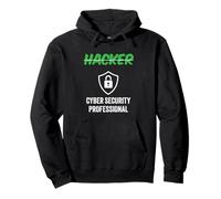 Cyber Security Professionista Titolo di lavoro Hackers Tech Felpa con Cappuccio