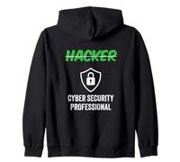 Cyber Security Professionista Titolo di lavoro Hackers Tech Felpa con Cappuccio