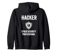 Cyber Security Professionista Titolo di lavoro Hackers Tech Felpa con Cappuccio